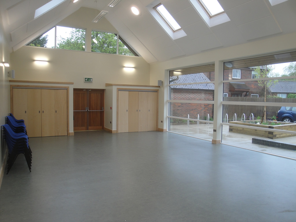 Inside the main hall